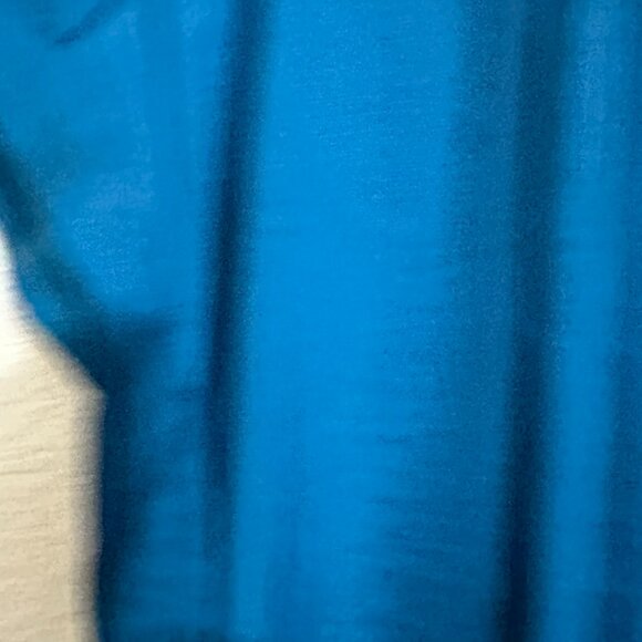 Simply Vera VeraWang, turquoise polyester short sleeved shirt, Size L - Picture 5 of 12